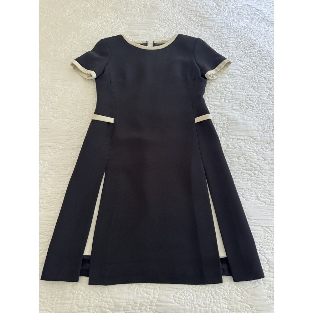 Evan Picone Black & Ivory Crepe Dress - Size 2P